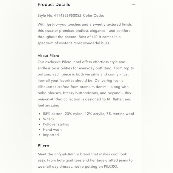 Women’s Anthropologie Pilcro Marla V-Neck Pullover Sweater Plus Size 1X - Picture 16 of 16